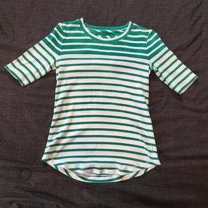 Banana Republic Horisontal Stripe Blouse 93% Cotton Size S